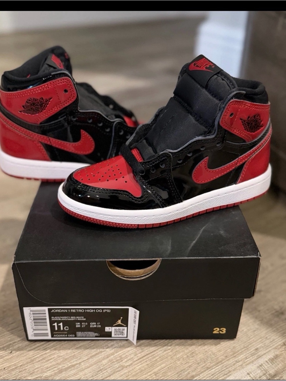 Nike Kids Air Jordan 1 Retro High OG - Black & Red